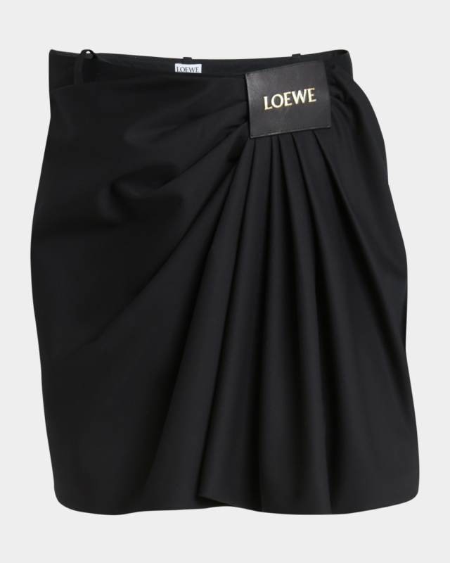 Draped Mini Skirt